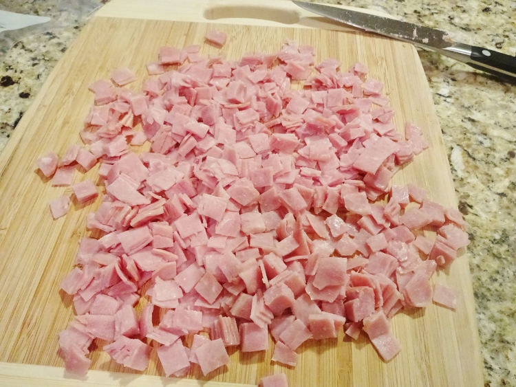 chopped ham ready to go